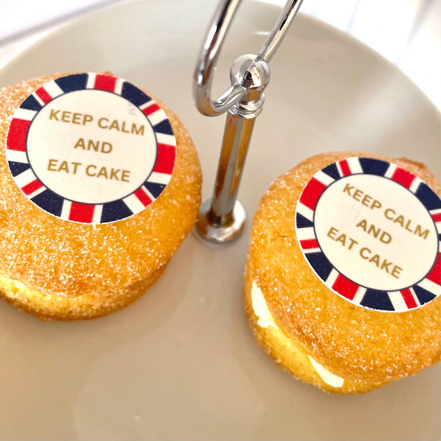 ‘Keep Calm And Eat Cake’ Edible wafer & Icing Cake Toppers