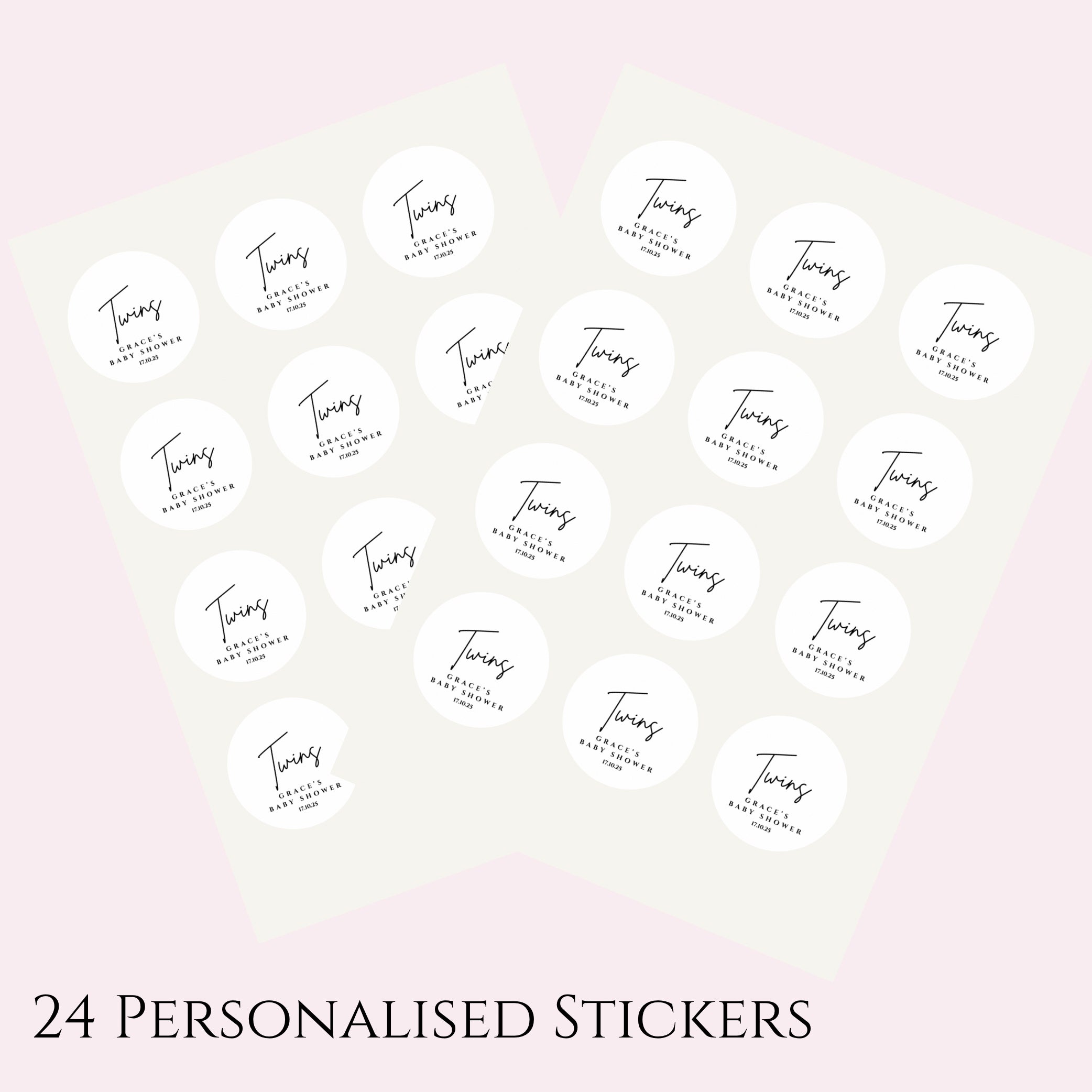 ‘Twins’ - Cello Bags & Stickers- Pack x24