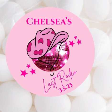 ‘Last Rodeo’ Round Gloss Sticker Labels