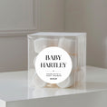 Load image into Gallery viewer, ‘Baby Name’ Baby Shower Transparent Boxes with personalised Stickers- Pack of 10
