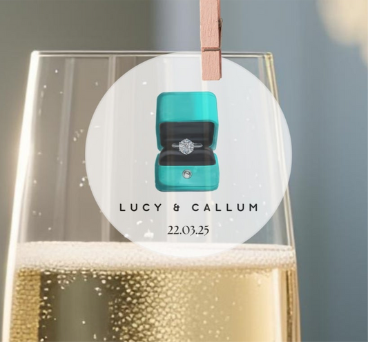 ‘Little Box’ Engagement’ Edible Drink Toppers