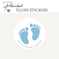 Load image into Gallery viewer, Baby Shower Tooties Blue’ Transparent Boxes with personalised Stickers- Pack of 10
