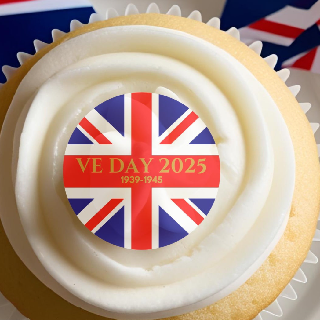 ‘VE Day Celebrations ’ Edible  Cake Toppers