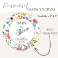 Load image into Gallery viewer, ‘Baby In Bloom ’ Bright Round Gloss Party Stickers
