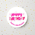 Load image into Gallery viewer, ‘Happy Birthday’ Round Gloss Party Stickers
