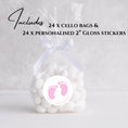 Load image into Gallery viewer, Baby Tooties- Pink Cello Bags & Stickers- Pack x24
