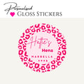 Load image into Gallery viewer, Leopard print personalised gloss stickers
