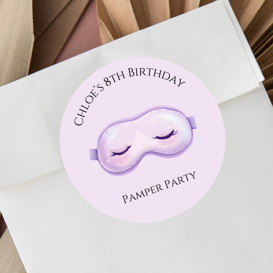 Pamper Party 2” 3”Gloss Round Stickers