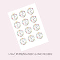 Load image into Gallery viewer, ‘Baby In Bloom ’ Bright Round Gloss Party Stickers
