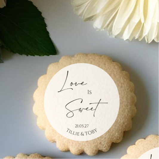 ‘Love Is Sweet’ Edible Cake Toppers