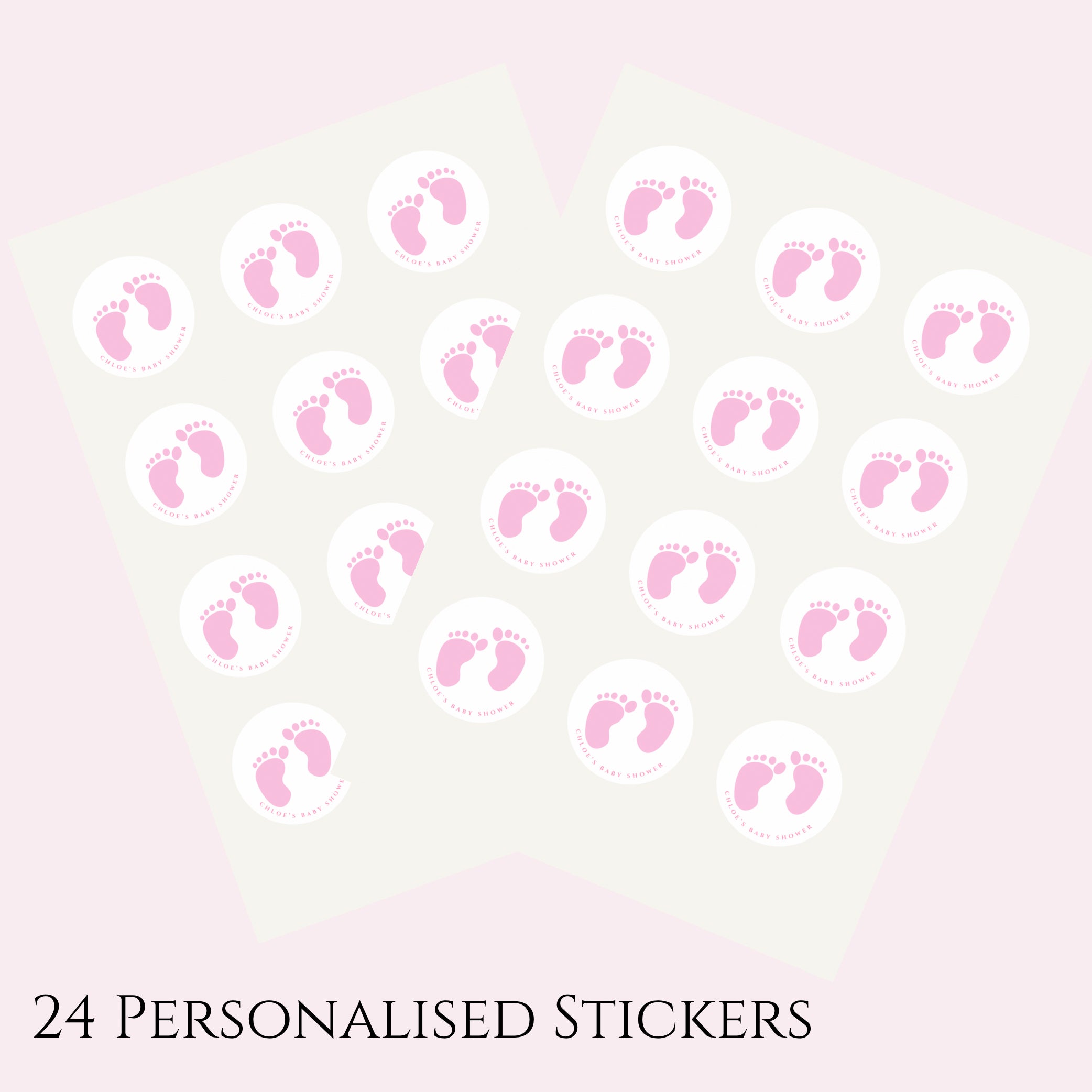 Baby Tooties- Pink Cello Bags & Stickers- Pack x24