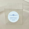 Load image into Gallery viewer, ‘Something Blue’ Bridal Shower Transparent Boxes with Personalised Stickers- Pack of 10

