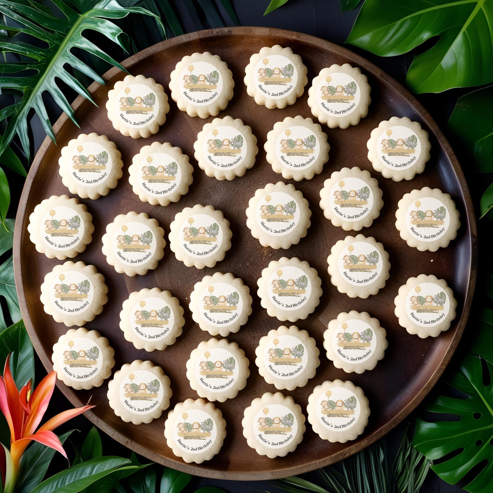Jungle wafer card edible cake toppers