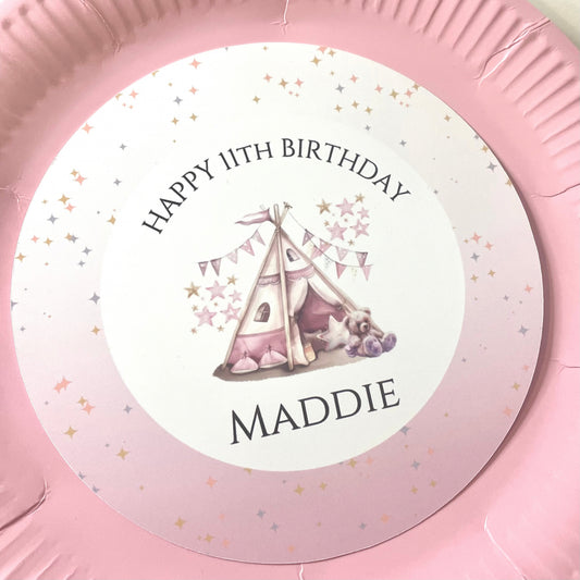 Starlight Sleepover Plate Toppers x6