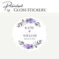 Load image into Gallery viewer, ‘Lilac Love’ Wedding Transparent Boxes with Personalised Stickers- Pack of 10
