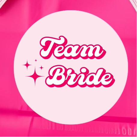 ‘Team Bride’ Bright Round Gloss Sticker Labels