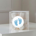 Load image into Gallery viewer, Baby Shower Tooties Blue’ Transparent Boxes with personalised Stickers- Pack of 10

