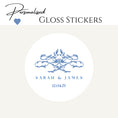 Load image into Gallery viewer, A Touch Of Blue’ Wedding Transparent Boxes with personalised Stickers- Pack of 10
