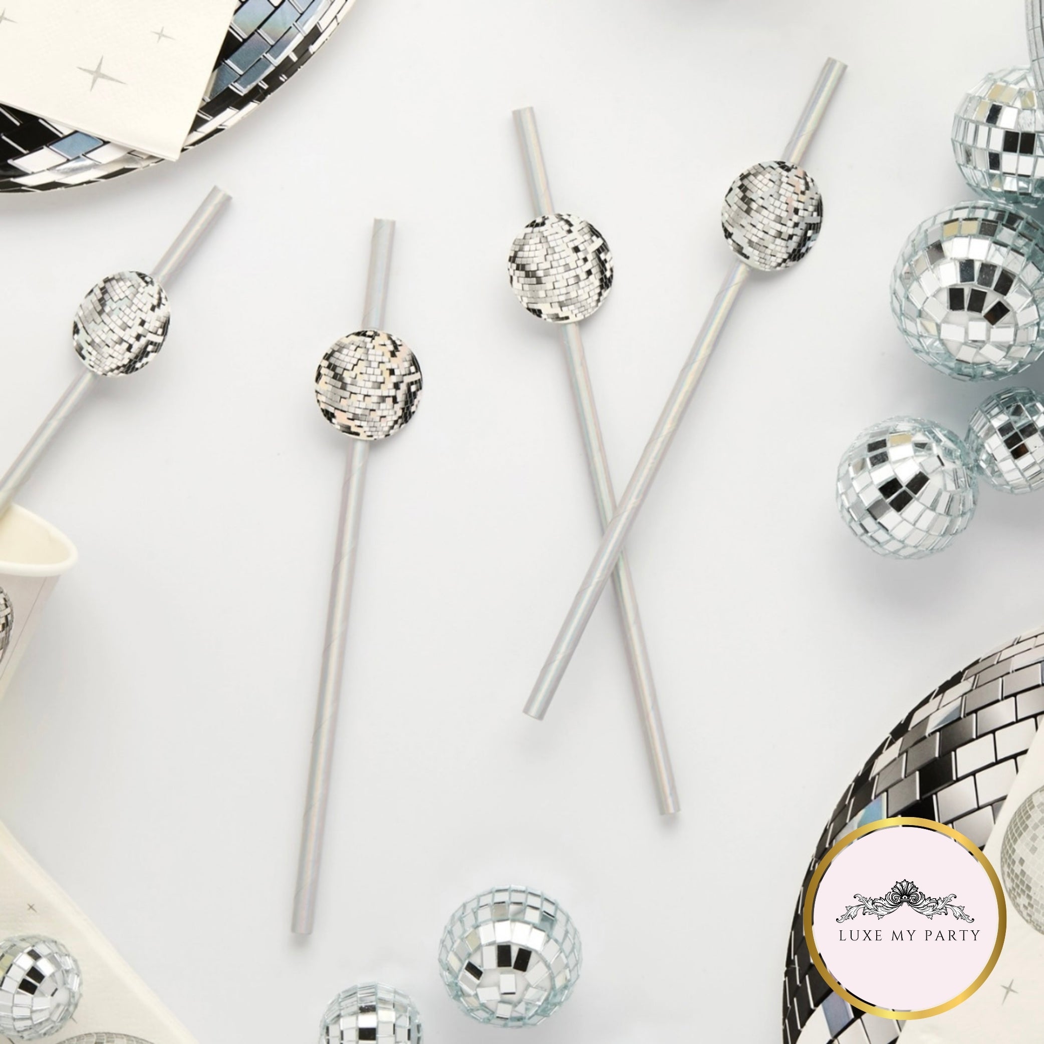 Disco ball straws