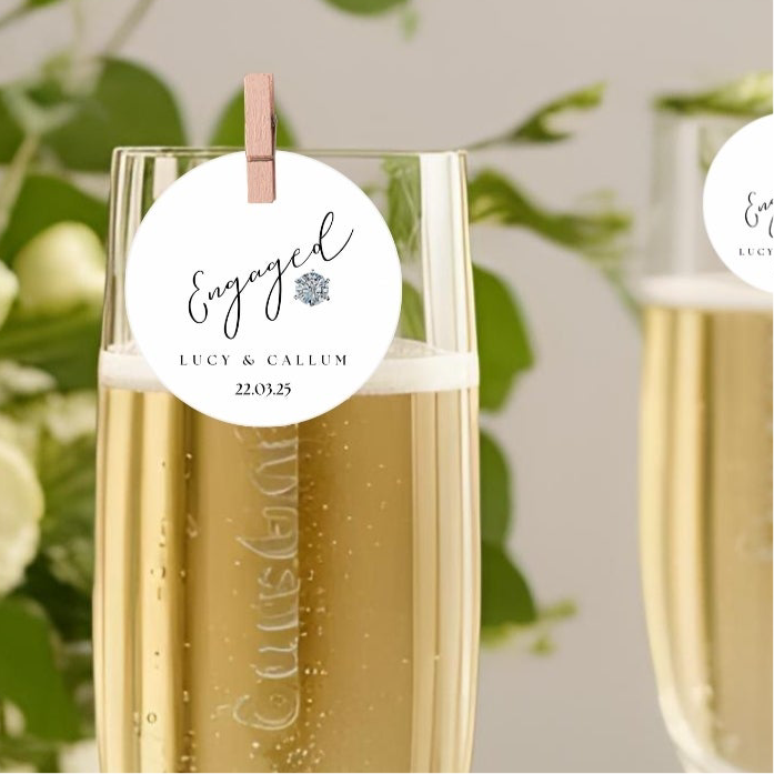 ‘Diamond Engagement’ Edible Drink Toppers