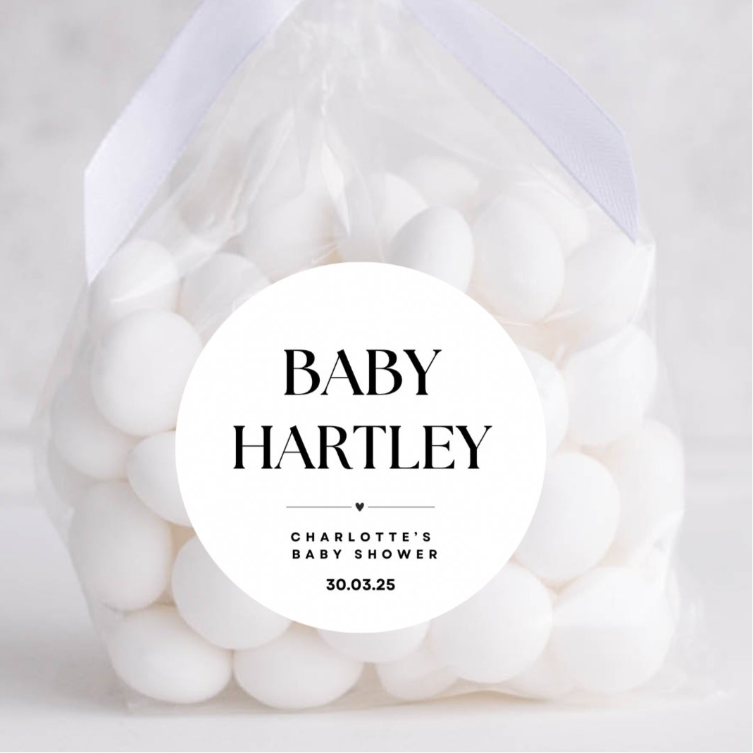 ‘Baby Name’ - Cello Bags & Stickers- Pack x24