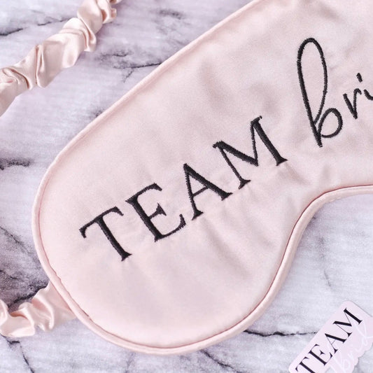 ‘Team Bride’ Blush Pink Eye Mask