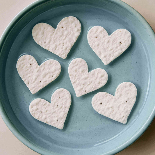 soak seeded paper hearts