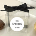Load image into Gallery viewer, ‘Est ’ Wedding Transparent Boxes with Personalised Stickers- Pack of 10
