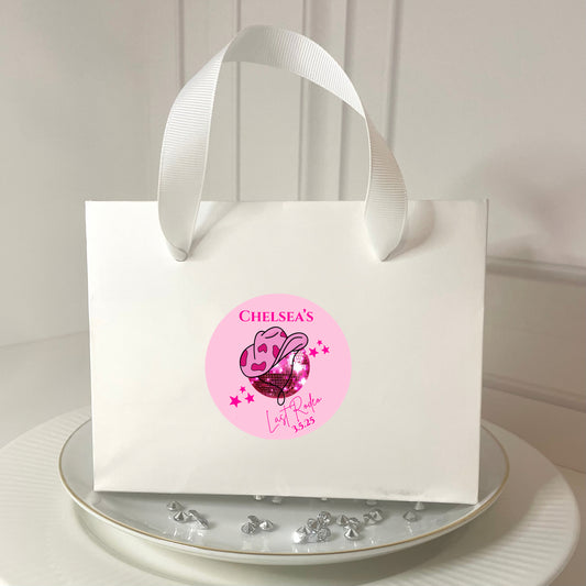 ‘Last Rodeo’ Bridal Shower Favour Gift Bags - 2 sizes (Pack of 6)