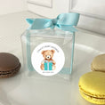 Load image into Gallery viewer, ‘Coco Bear’ Baby Shower Transparent Boxes with personalised Stickers- Pack of 10
