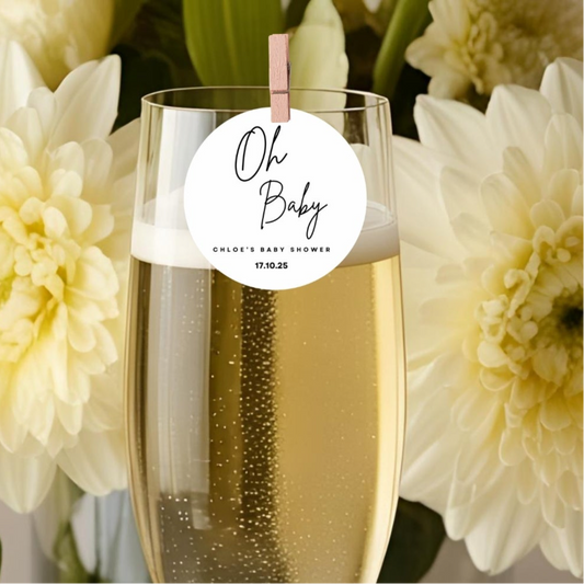 ‘Oh Baby’ Baby Shower- Edible Drink Toppers