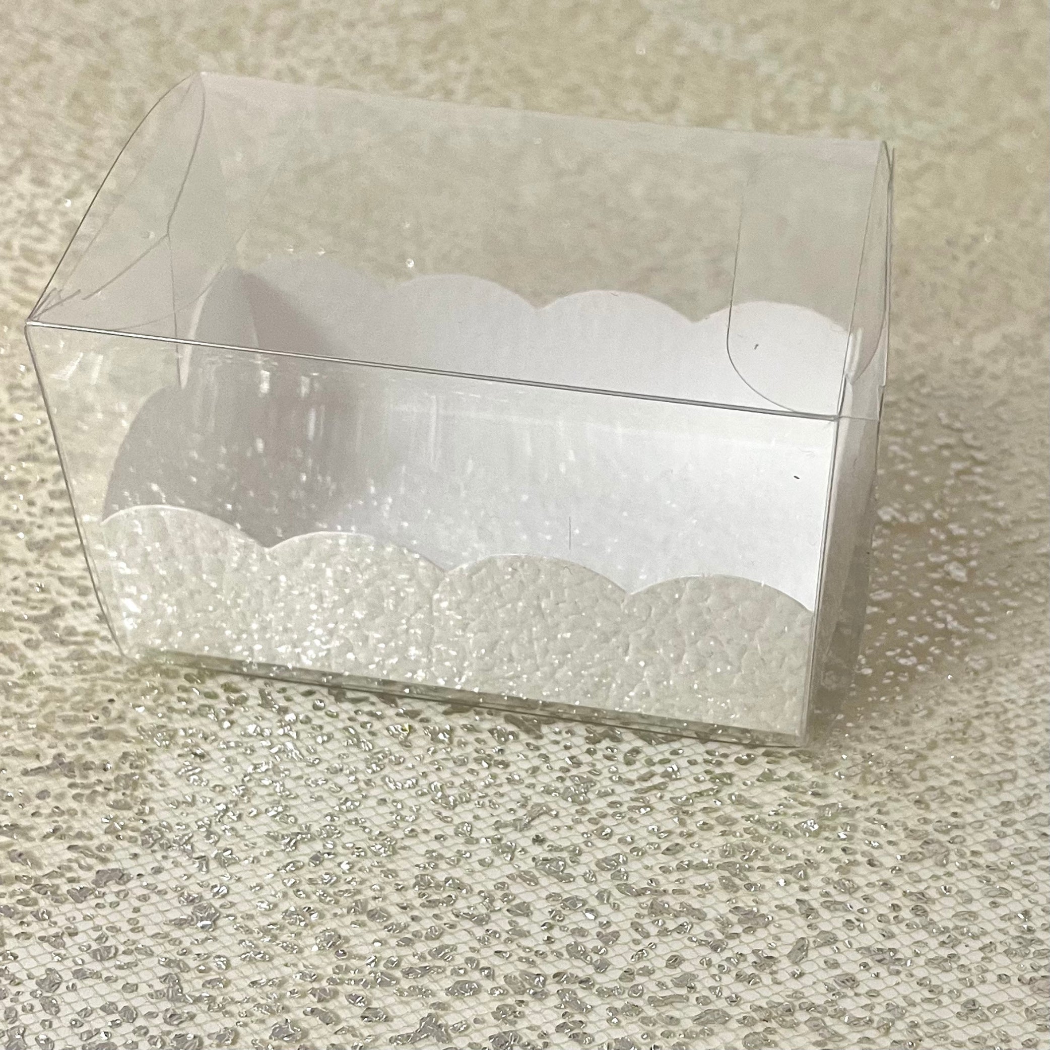 Transparent Macaron Box With White Insert -Pack of 10