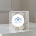 Load image into Gallery viewer, A Touch Of Blue’ Wedding Transparent Boxes with personalised Stickers- Pack of 10
