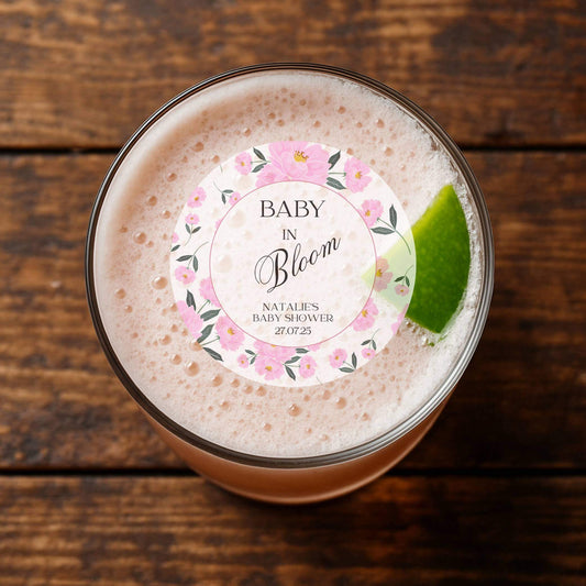 Baby in bloom cocktail toppers