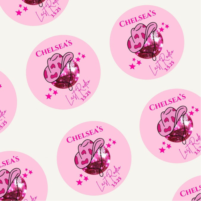 ‘Last Rodeo’ Round Gloss Sticker Labels