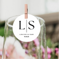 Load image into Gallery viewer, ‘Monogram’ Wedding ’ Edible Drink Toppers
