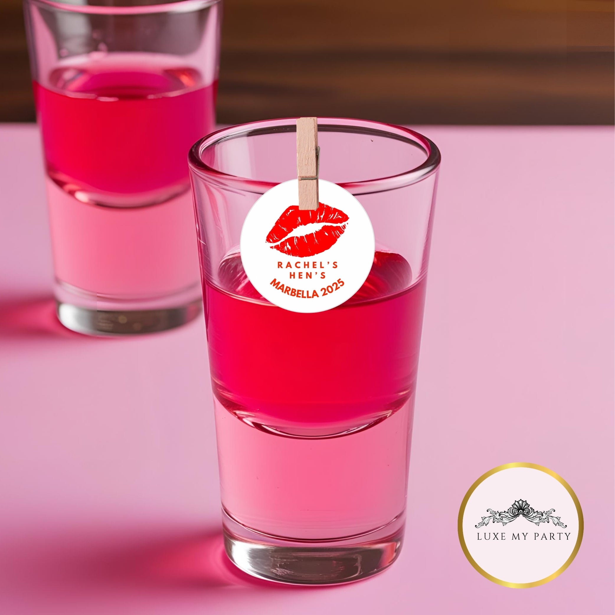 ‘ Kissy Kissy Boom Boom’ Edible Drink Toppers