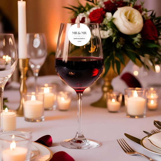 ‘Mr & Mr’ Wedding ’ Edible Drink Toppers