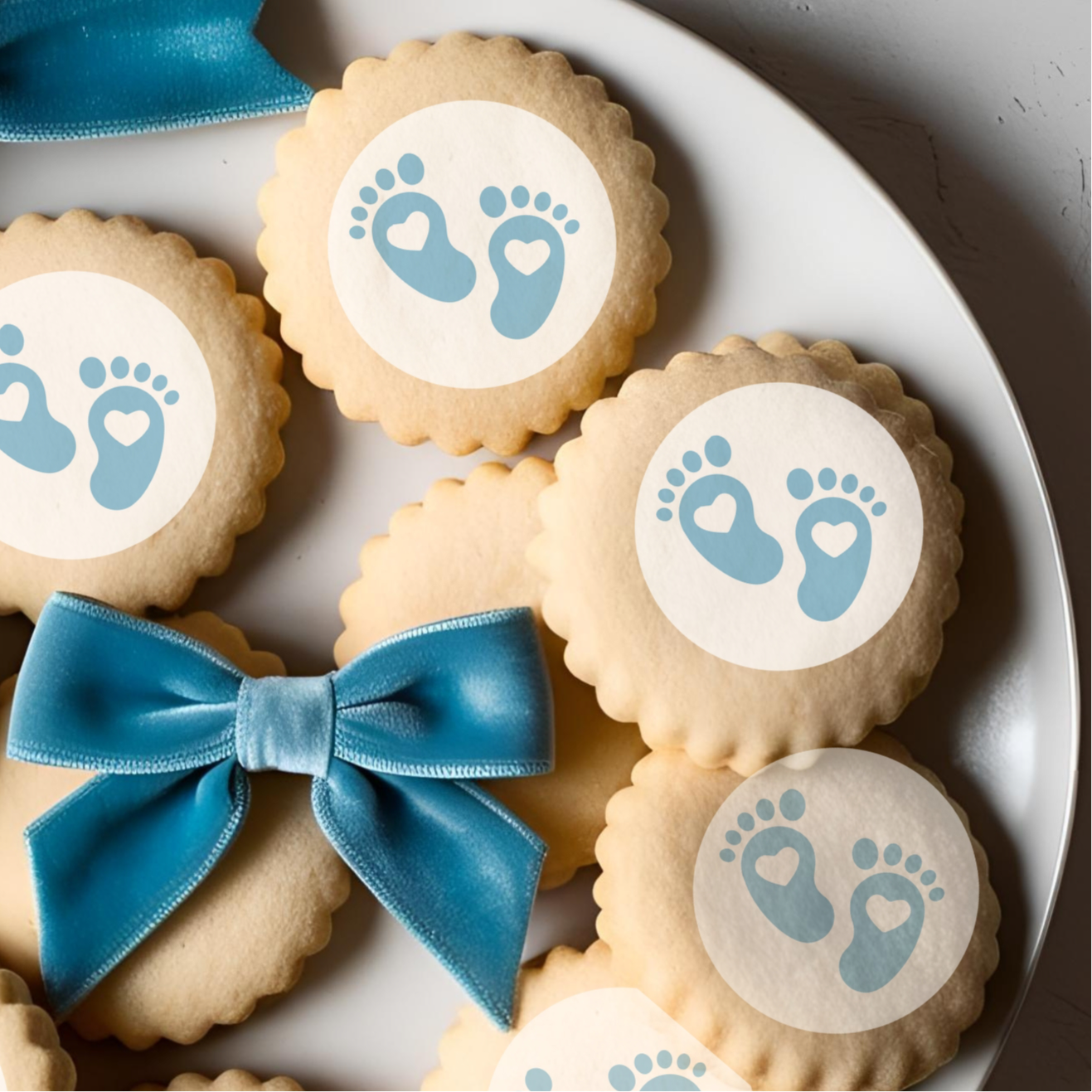 ‘Little Blue Feet’ Edible Cake Toppers