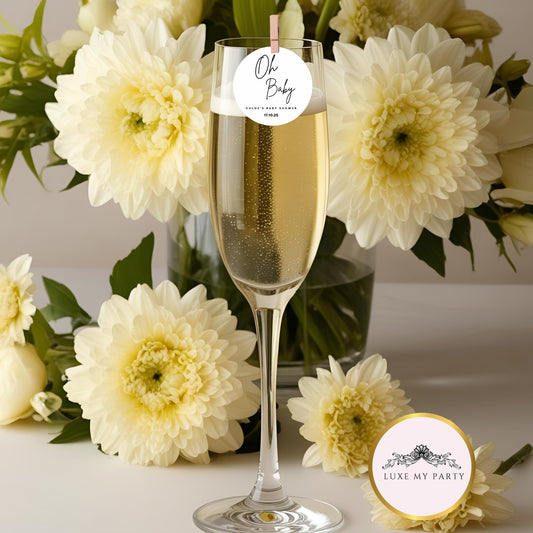 ‘Oh Baby’ Baby Shower- Edible Drink Toppers
