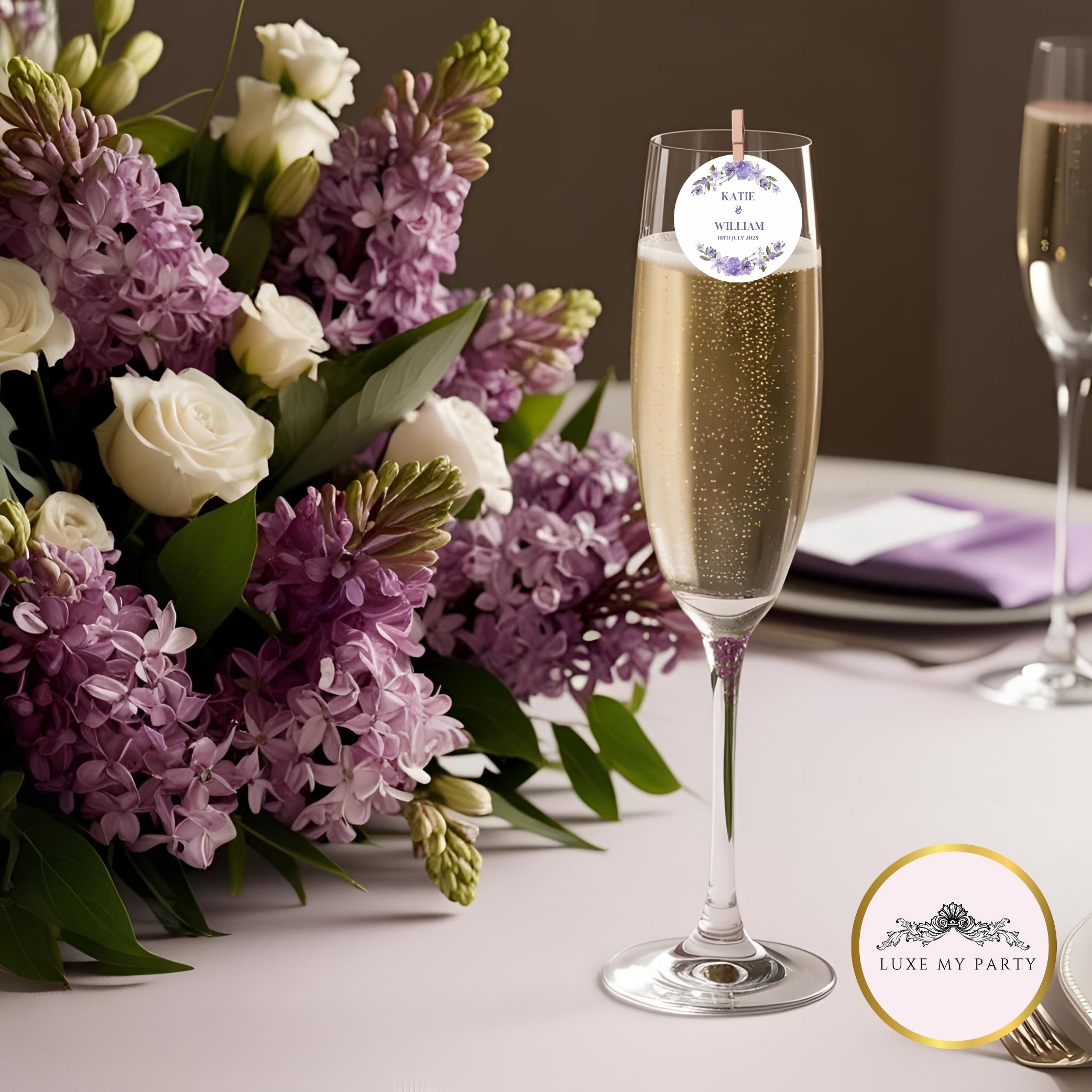 ‘Lilac Bloom’ ’ Edible Drink Toppers
