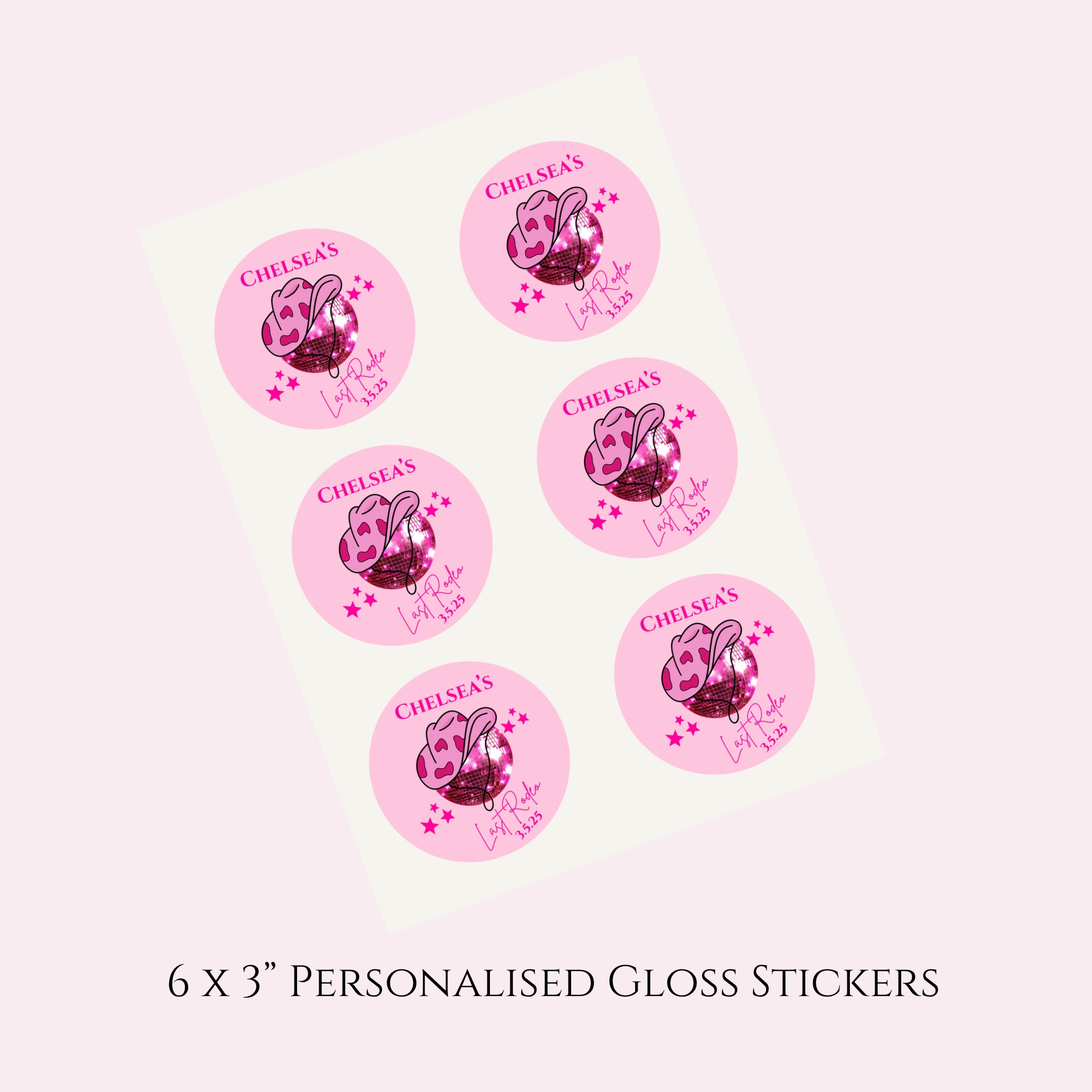 ‘Last Rodeo’ Round Gloss Sticker Labels