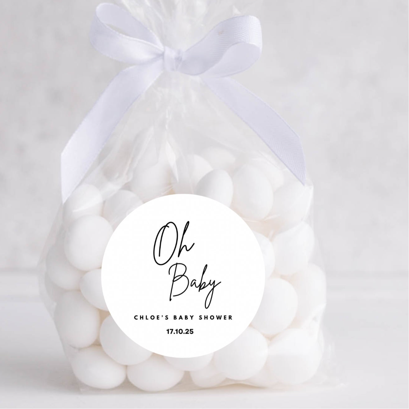‘Oh Baby’-  Cello Bags & Stickers- Pack x24