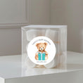Load image into Gallery viewer, ‘Coco Bear’ Baby Shower Transparent Boxes with personalised Stickers- Pack of 10

