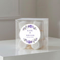 Load image into Gallery viewer, ‘Lilac Love’ Wedding Transparent Boxes with Personalised Stickers- Pack of 10
