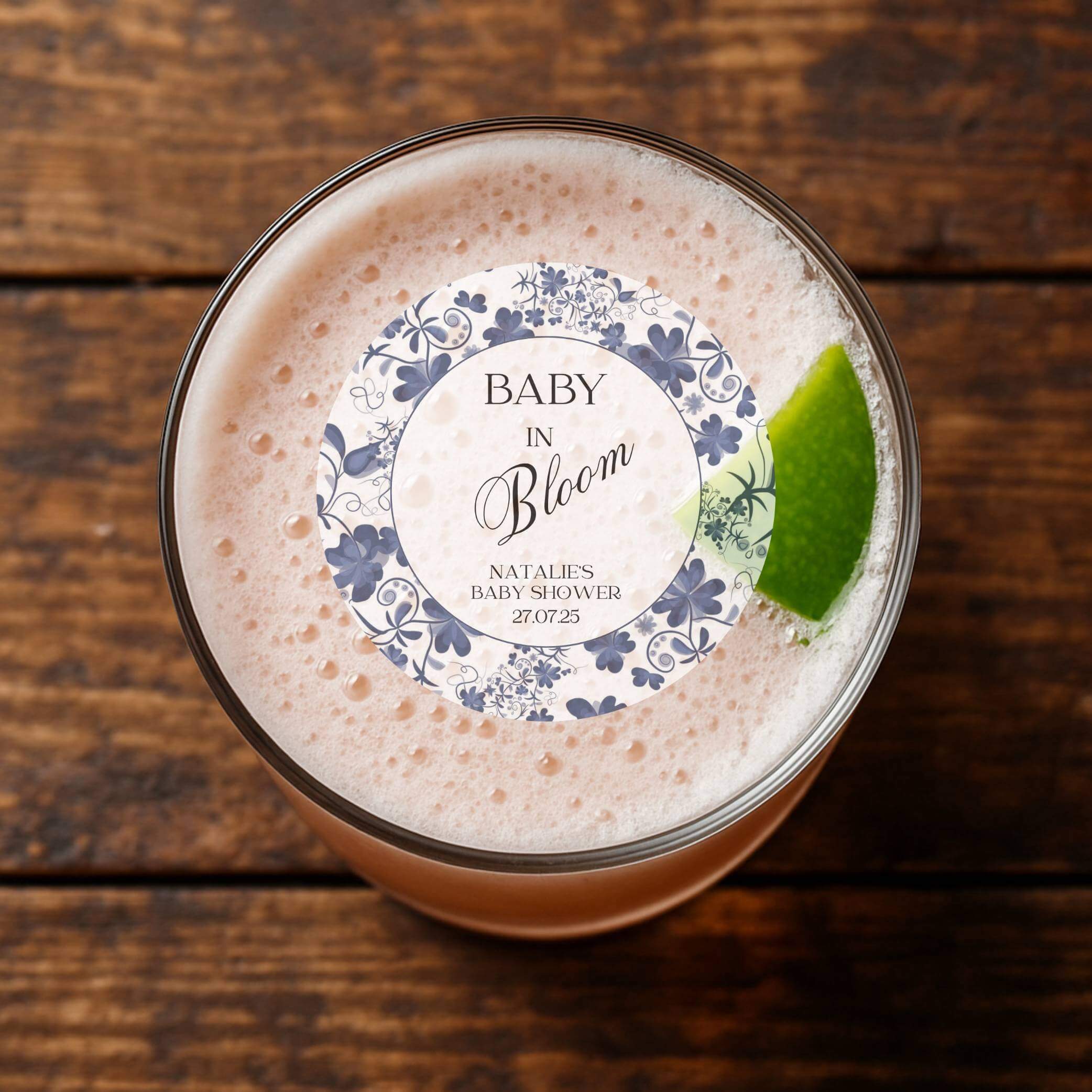 Baby in bloom cocktail toppers