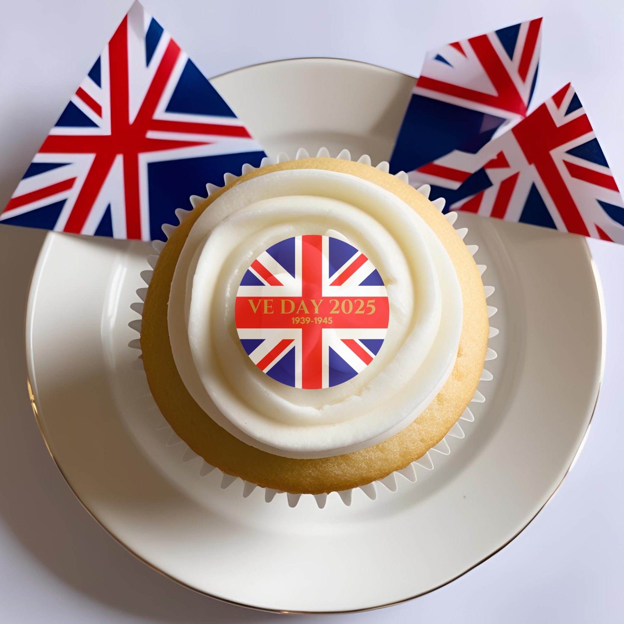 ‘VE Day Celebrations ’ Edible  Cake Toppers