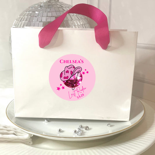 ‘Last Rodeo’ Bridal Shower Favour Gift Bags - 2 sizes (Pack of 6)