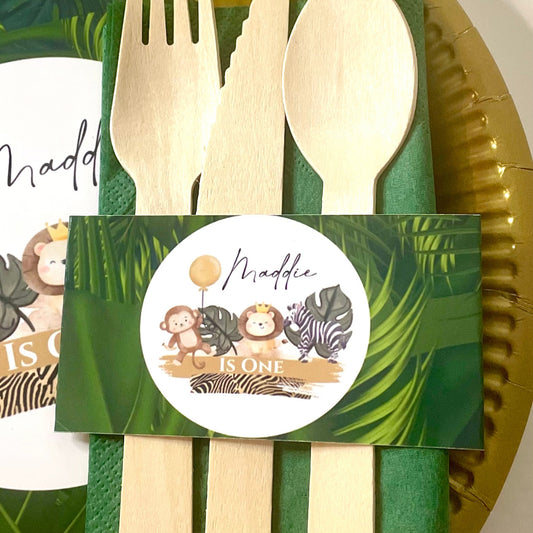 Coco’s Jungle Cutlery/Napkin Bands x6