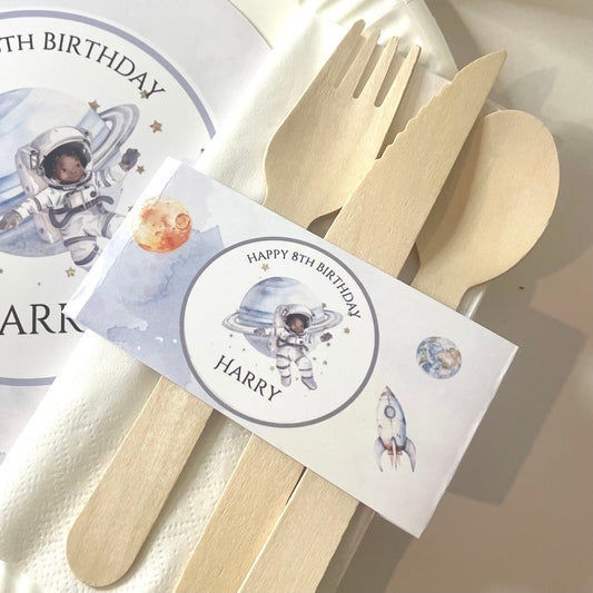 Astronaut boy cutlery napkin band